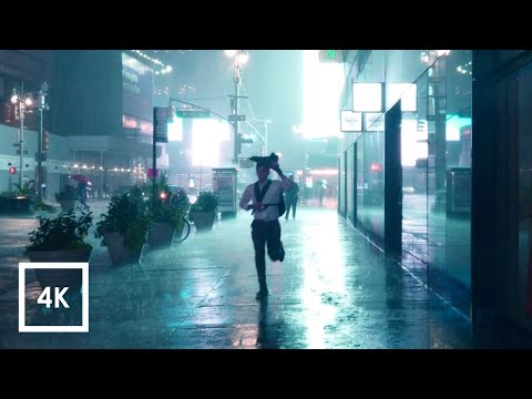 HD로 보는 폭풍우 속 NYC 야간 산책 2시간