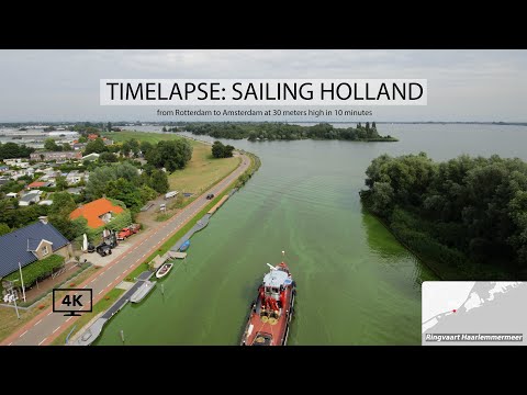 Magnífico timelapse de 10 minutos de una barcaza en Ámsterdam