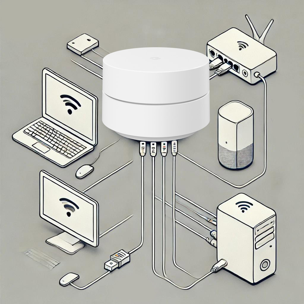 Google WiFi 메시 네트워크와 로컬 LAN 네트워크